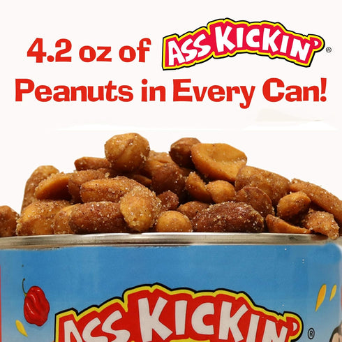 ASS KICKIN' Roasted Spicy Hot Peanuts – 4.25 oz - Ultimate Spicy Gourmet Gift Peanuts - Try if you dare! (Habanero Honey)...