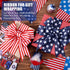 2 Rolls 20 Yard Red White and Blue Ribbon Patriotic Star and Striped Wired Ribbon Royal Blue USA Ribbon DIY Crafts for 4th of July, Independence D...