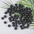 8mm 100pcs Natural Black Lava Gemstone Round Loose Beads for Jewelry Making with Crystal Stretch Cord...