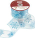 HUIHUANG Snowflake Glitter Wired Ribbon, Blue and White Snowflake Ribbon for Christmas Tree, 2-1/2" x 25 Yards Christmas Ribbon for Tree, Bows Mak...