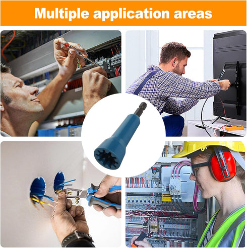 1 Pcs Wire Nut and Twister Tool for Drills - 1/4" Chuck Wire Connector Driver, Blue Wire Twisting Tool...