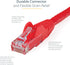 StarTech.com 2ft CAT6 Ethernet Cable - Red CAT 6 Gigabit Ethernet Wire -650MHz 100W PoE RJ45 UTP Network/Patch Cord Snagless w/Strain Relief Fluke...