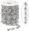 4 Meters Silver Paperclip Chains with Buckles Metal Iron Jewelry Chain for Jewelry Making Stylish Heavy Necklace Bracelet DIY Chains Bulk...