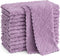 Homaxy 12 Pack Kitchen Dish Cloths (10 x 10 Inches, Purple), Super Soft and Absorbent Coral Velvet Dish Towels, Nonstick Oil Fast Drying Microfibe...