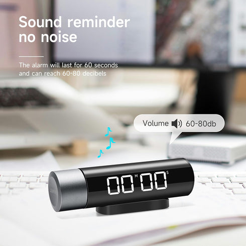 Aesthetic Timer, Rotating Knob Timer, Aesthetic Magnetic Kitchen Timer with LED Display, Count Up & Down, Pause and Resume, Ideal for Tasks, Work,...