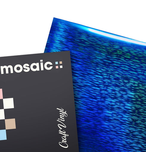 VViViD Mosaic+ Crafting Vinyl (Blue Brushed Holographic, 1ft x 5ft)...