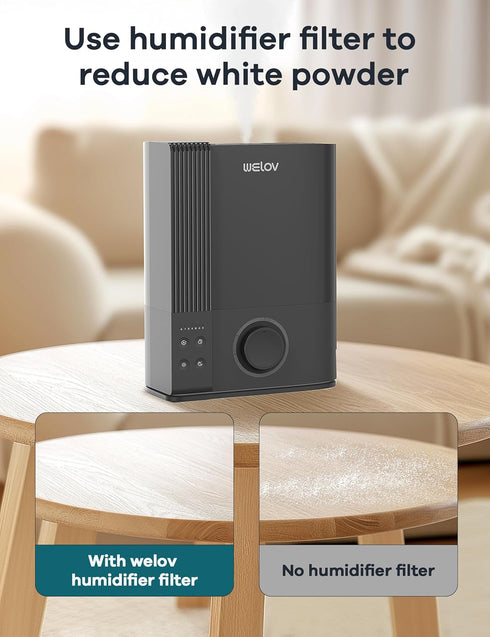 WELOV 10 Pack Humidifier Filters, Humidifier Tank Cleaner for Humidifiers, Vaporizers and Steamers...