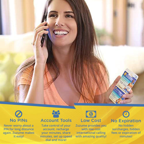 Up to 344 Minutes Domestic and International Calling Card | PINless, No Expiration, No Hidden Surcharges Prepaid Phone Long Distance Calling Cards...