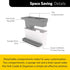 Glad Kitchen Sink Organizer Caddy with 2 Compartments | Sponge Holder for Soap, Scrubber Brush, and Dish Cloth | Drain Holes and Pour Spout Keeps ...