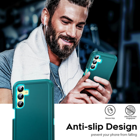 LeYi for Samsung Galaxy A25 5G Phone Case: Galaxy A25 5G Phone Case with 2Pcs HD Screen Protector, Heavy Duty 3 in 1 Full Body Shockproof Protecto...