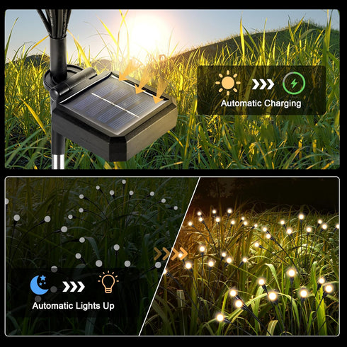 40 LED Solar Fairy Lights, Warm White Solar Lights Outdoor Waterproof Sway by Wind, Outdoor Solar Lights for Outside Yard Patio Garden Front Porch...