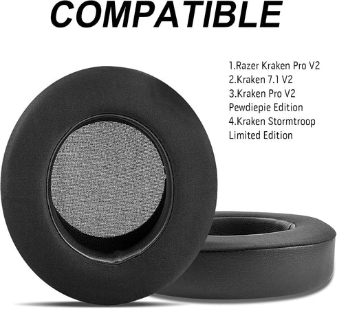 Kraken Replacement Ear Pads Cushions, Cooling-Gel Earpads for Razer Kraken Pro V2 Razer Kraken 7.1 V2 Headphone Ear Cups Earmuffs Made of Premium ...