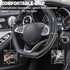 Steering Wheel Cover Carbon Fiber Anti-Skid Segmented Steering Wheel Protector Universal Fit Hard Car Steering Wheel Cover for Men/Women Car Inter...