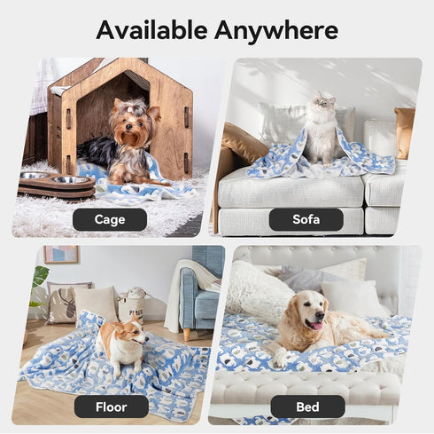 PJYuCien Blankets 1 Pack 3 - Fluffy Premium Fleece Flannel Throw Dog Blanket, Soft Warm Cute Print Cat Blanket, 23"x16" Pet Blankets for Small Dog...