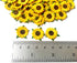 PLflower Set of 50 Tiny Sunflowers Mulberry Paper Craft Supplies Scrapbook Card Flower Embellishments Size 0.55 inches Very Small Craft Handmade W...