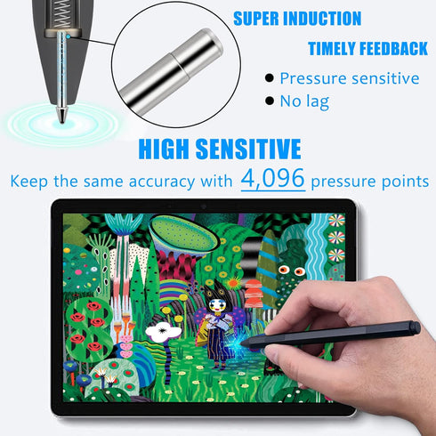 No Wear Out Titanium Alloy Pen Tips fits for Surface Pen, Realititcs Pencil Like Refill Replacement Nibs fits for Microsoft Surface Pro 7 6 5 4 Se...