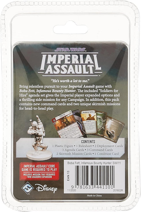 Star Wars Imperial Assault Board Game Boba Fett VILLAIN PACK - Epic Sci-Fi Miniatures Strategy Game for Kids and Adults, Ages 14+, 1-5 Players, 1-...
