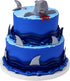 DecoSet® SHARK CREATIONS Cake Topper for Birthdays and Parties, DecoPac Cake Decorating 2-Pc Decorations Set...