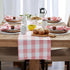 DII Buffalo Check Collection, Classic Farmhouse Table Runner, 14x108, Pink & White...
