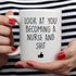 YouNique Designs Nursing School Coffee Mug, 11 Ounces, Nursing Graduation Gifts for Him and Her, Registered Nurse Graduation Gifts, Soon to Be Nur...