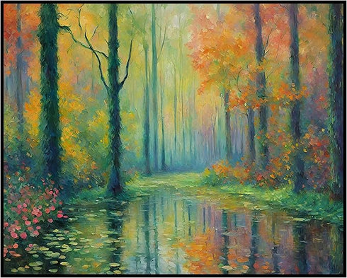 Posterizer 1 pcs- beautiful jungle trees scenary landscape 5-Landscape & Nature Art-Floral Botanical Art- Decor for Home & Office- unframed wall a...