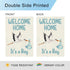 Welcome Home Baby Boy Garden Flag Baby Shower Garden Flag 12×18 Inch Double Sided Burlap Flag Newborn Gender Reveal Lawn Yard Sign Stork Outdoor D...