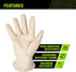 AWP Grain Leather Pigskin Work Gloves for Men and Women, Made with Premium Grain Pigskin Leather, X-Large, Tan...