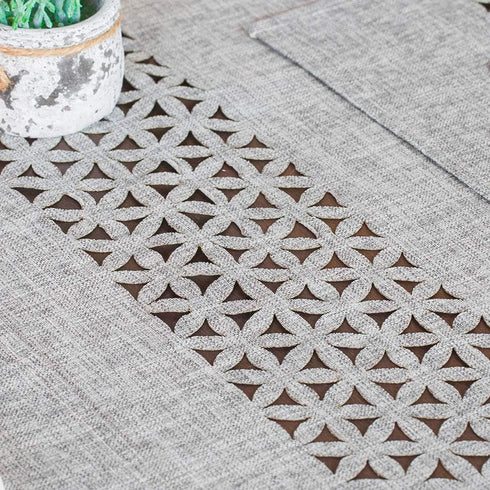ARTABLE Rectangle Table Runner Farmhouse Fabric Home Gary Table Runners with Well-Trimmed Edge for Picnics Indoor and Outdoor Dining Holiday Long ...