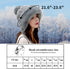 Peicees Womens Fur Hats with Pompom for Winter Warm Knit Beanie Skull Cap Russian Ushanka Trapper Hat with Ear Cover...