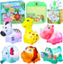 Light Up Bath Toys for Toddlers Kids Baby Boys Girls, No Hole Bath Toys with Bath Book & Organizer, Glow Bath Time Toys for Bathrooms Pool, Animal...
