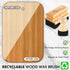 2 Pcs Cutting Board Oil Wax Applicator Butcher Block Oil Rectangular Circular Wooden Cutting Board Mineral Oil with Handle for Wood Surfaces Resto...