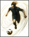 Posterizer 1 pcs-abstract Football-soccer player dribbling poster -3-Sports & Hobby Art Gifts for sports fans Decor for Home & Office- unframed wa...