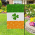 ALAZA Double Sided Irish Flag with Shamrock Polyester Garden Flag Banner 12 x 18 Inch for Outdoor Home Garden Flower Pot Decor...
