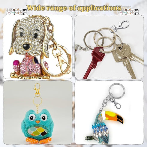 280 Pieces Key Chain Rings Kit Including 35 Pcs Swivel Lobster Clasp Keychain 35 Pcs Key Rings with Chains 210 Pieces Small Screw Eye Pins Hooks f...
