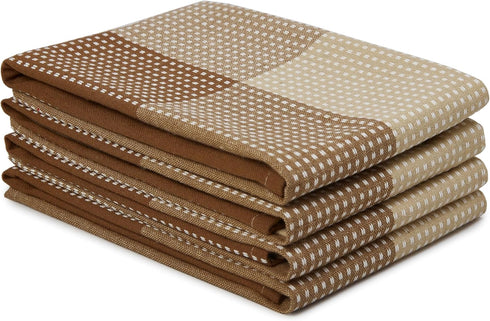 Encasa Cotton Kitchen Towel Set - Super Absorbent 28"x18" Tea Towels & Dish Cloths for Washing Up, Drying Dishes, and Cleaning - Ultra Soft and Du...