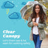 totes Kid's Clear Bubble Umbrella with Dome Canopy, Lightweight Design, Wind and Rain Protection, Cosmic Adventure, Kids-38...