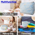 2 Pcs Cotton Quilted Makeup Bag Cute Floral Makeup Bag Large Coquette Aesthetic Cosmetic Bag Kawaii Toiletry Bag for Women Girls...