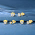 MDFUN 18K Yellow Gold Plated Hoops Huggie Stud Earrings Set Cubic Zirconia Earrings for Women Pack of 5 Pairs...