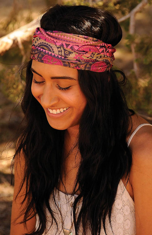 Karma Turquoise Arch Kenya Headband for Women - Wide - Fabric Headband and Stretchy Hair Scarf - Turquoise, 1 Count (Pack of 1)...
