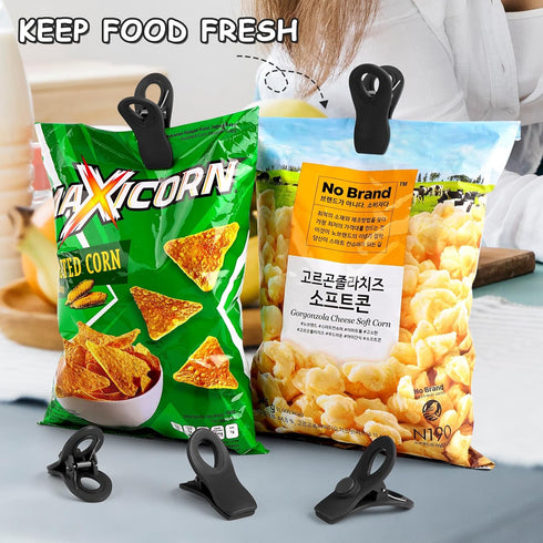 10 Pack Chip Clips Bag Clips Food Clips for Food, Magnetic Chip Clips for Food Packages, Magnet Clips Bag Clip, Magnetic Chip Clips for Fridge, Ch...
