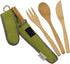 TO GO WARE Reusable Bamboo Utensil Travel Set | Includes Fork, Knife, Spoon, Chopsticks, & Carabiner Clip | Made from Sustainable Materials | Perf...