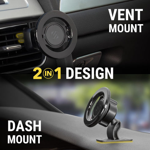 Scosche MagicMount SMSDV-SP MagSafe Car Mount, Magnetic Cell Phone Holder for Dashboard/Vent Compatible with iPhone 15/14/13/12/Pro/Max/Plus/Mini/...