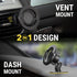 Scosche MagicMount SMSDV-SP MagSafe Car Mount, Magnetic Cell Phone Holder for Dashboard/Vent Compatible with iPhone 15/14/13/12/Pro/Max/Plus/Mini/...