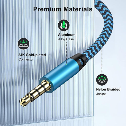 Headset Extension Cable 4 Pole TRRS Hi-Fi Sound Stereo Male to Female 3.5mm Audio Cable Headphone Jack Extender with Microphone for iPhone iPad Sm...