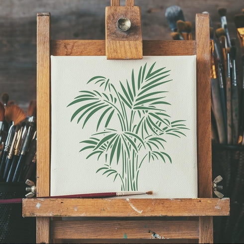 BENECREAT 12x12" Tropical Plant Painting Stencils, Leaf Pattern Reusable Plastic Drawing Stencils DIY Square Templates for Painting on Scrapbook F...