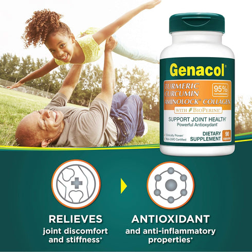 Genacol Turmeric Curcumin Collagen Supplement Enhanced Absorption with 95% Curcuminoids, Black Pepper & AminoLock Colageno | Supports Healthy Join...