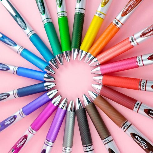 Pentel BL77 EnerGel 0.7mm Retractable Liquid Gel Roller Pen - Pink Ink (BL77-P)...