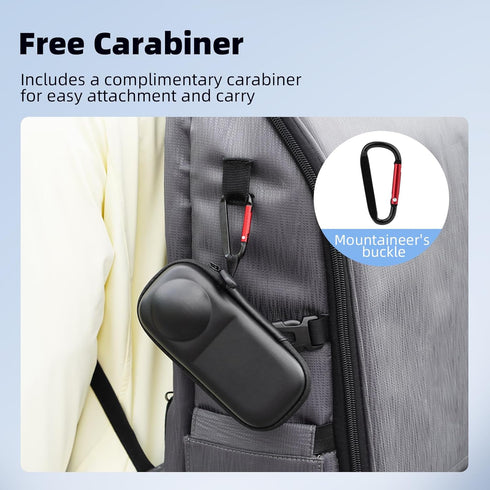 Carrying Case for Insta 360 X4 (for Original Lens Cap), Portable Small Storage Bag Protective Cover Hard Shell Travel Protector with Wrist Strap C...