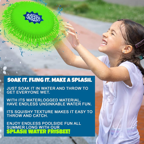 ArtCreativity Splash Water Flying Disc Toys, Set of 3, Water Splashing Frisbee for Kids in 3 Bright Colors, Backyard Games and Outdoor Summer Toys...