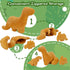 4 Pieces Dino Nugget Pillow Set - Large Chicken Nugget Plush with 3 Dino Plush Toys, Creative Dinosaur Stuffed Animal Doll for Kids (4pcs Dino Set...